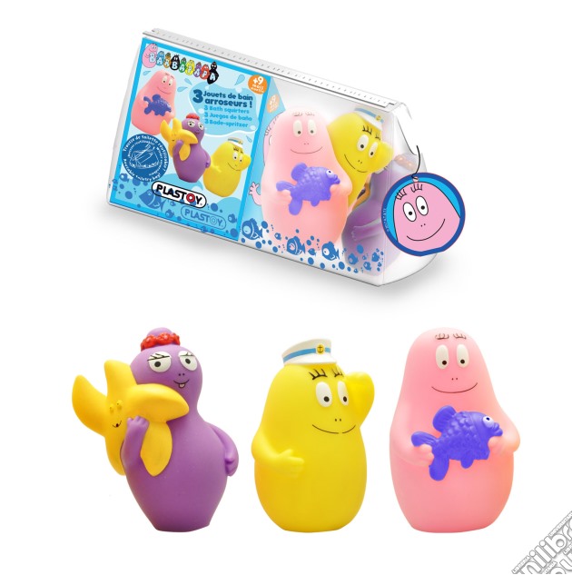 Plastoy 80543 - Barbapapa - Toiletry Bag 3 Bath Squirters Barbapapa Figures gioco di Plastoy