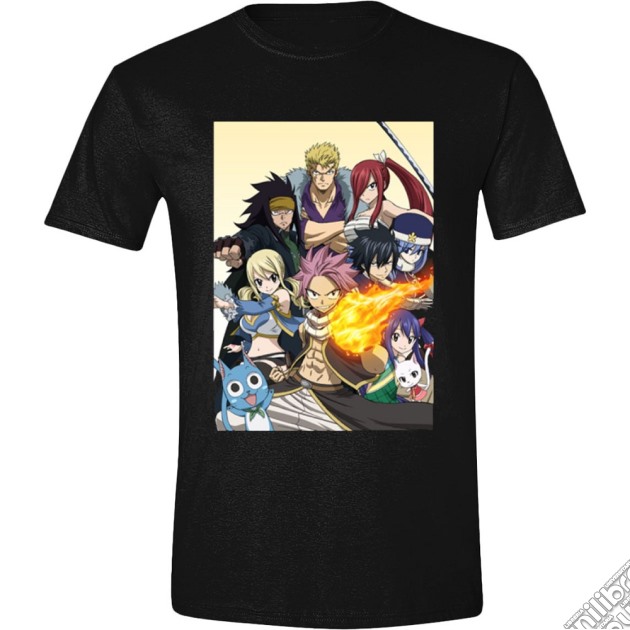 Fairy Tail - All Characters Black (T-Shirt Unisex Tg. S) gioco