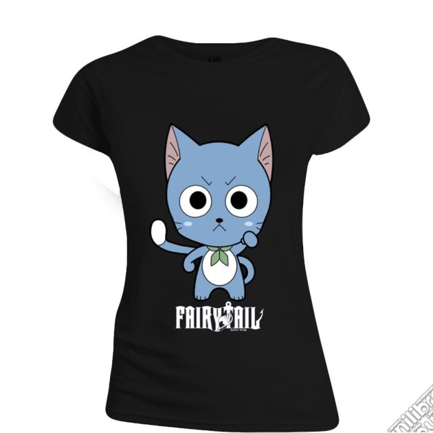 Fairy Tail - Happy High Five Black (T-Shirt Donna Tg. M) gioco
