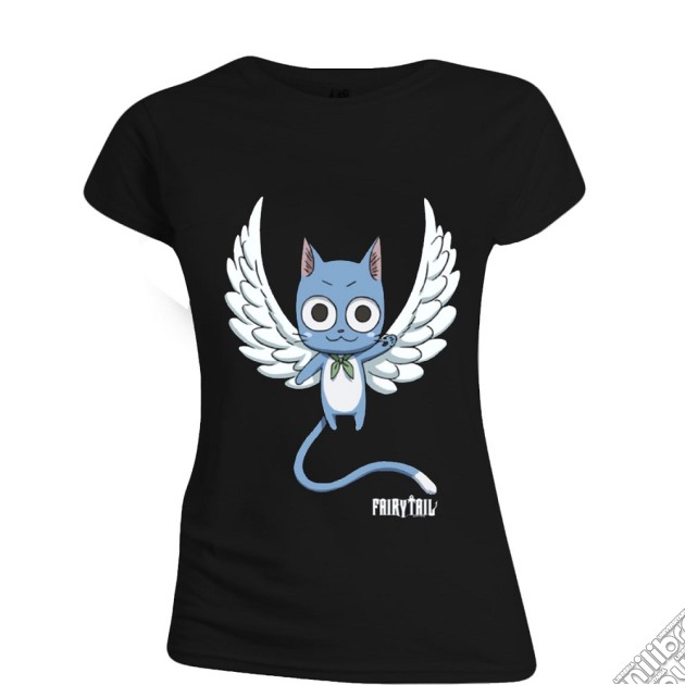 Fairy Tail - Happy Angel Black (T-Shirt Donna Tg. S) gioco