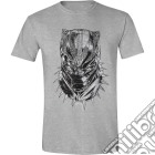 Black Panther - Head Front Grey Melange (T-Shirt Unisex Tg. S) giochi