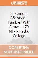 Pokemon: ABYstyle - Tumbler With Straw - 470 Ml - Pikachu Collage giochi