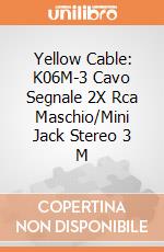 Yellow Cable: K06M-3 Cavo Segnale 2X Rca Maschio/Mini Jack Stereo 3 M giochi