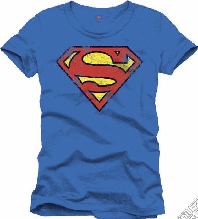 Superman - Cracked Destroy Logo Cobalt (T-Shirt Uomo L) gioco di TimeCity