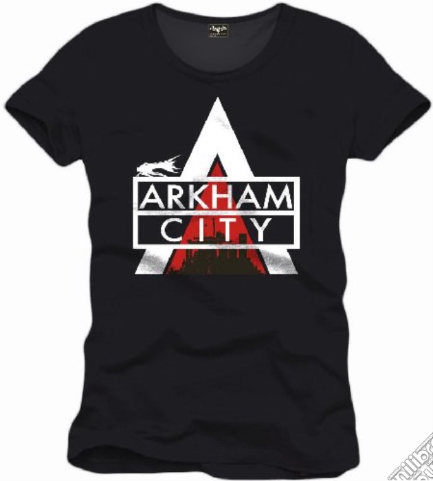 Arkham City - Logo Black (T-Shirt Uomo S) gioco di TimeCity