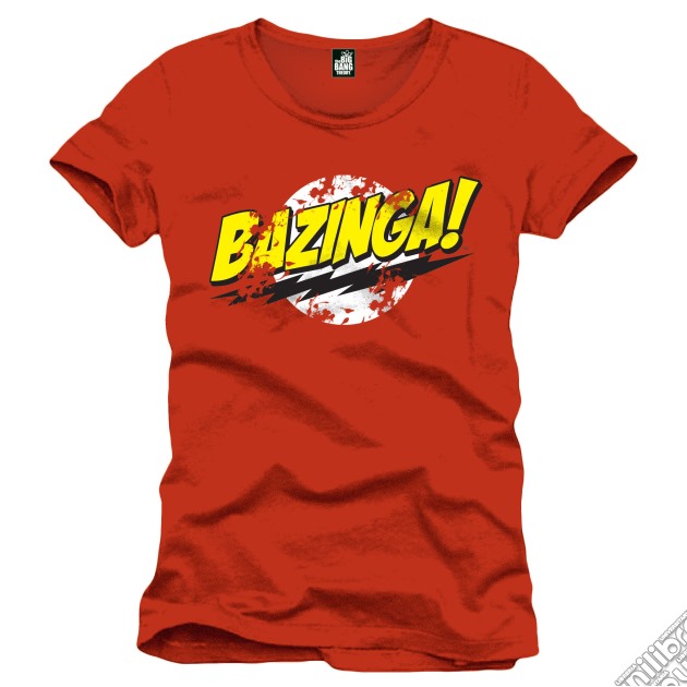 Big Bang Theory - The Bazinga Red - Cracked Logo (T-Shirt Uomo XL) gioco di TimeCity