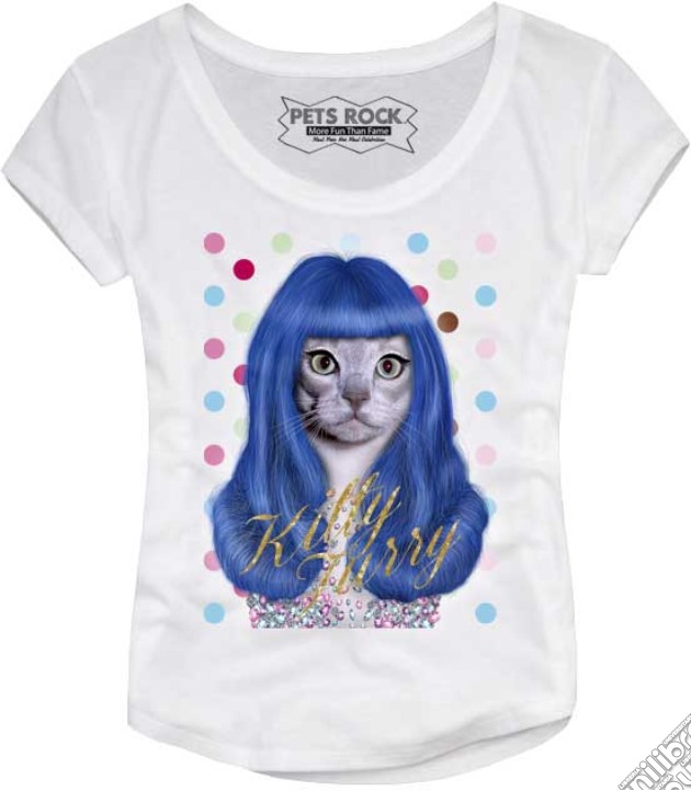Pet Rocks - Kitty Furry White (T-Shirt Donna S) gioco di TimeCity