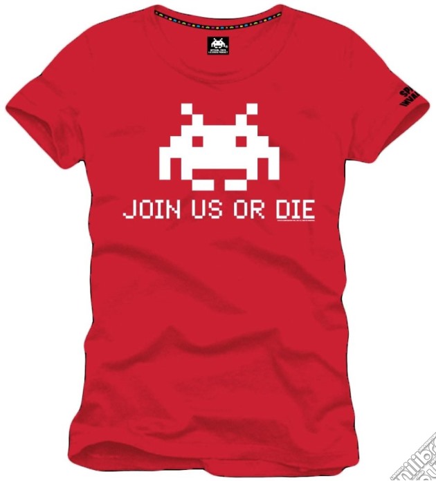 Space Invaders - Join Us Or Die Red (T-Shirt Uomo XXL) gioco di TimeCity