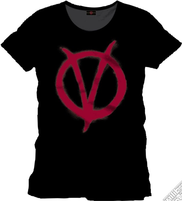 V For Vendetta - Red Symbol Black (T-Shirt Uomo L) gioco di TimeCity