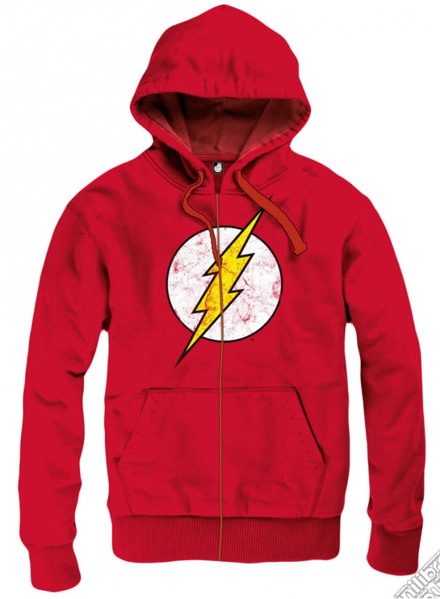 Flash - Logo (Felpa Con Cappuccio E Zip Uomo M) gioco di TimeCity