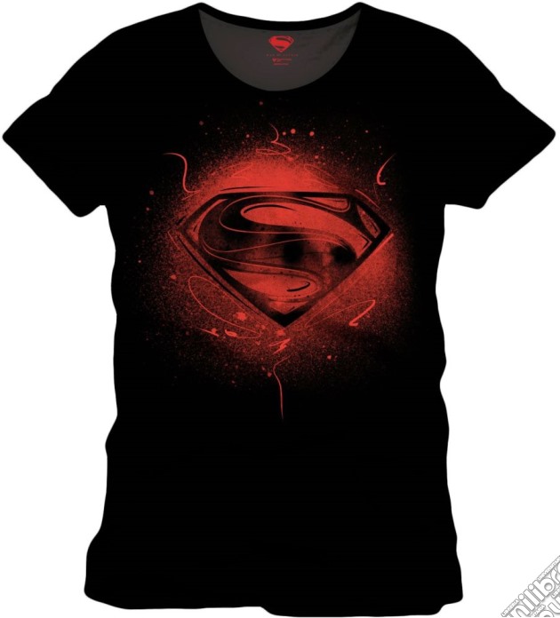Superman - Man Of Steel Logo Splash Red (T-Shirt Uomo XL) gioco di TimeCity