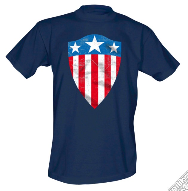 Captain America - Cracked Long Shield (T-Shirt Uomo M) gioco di TimeCity