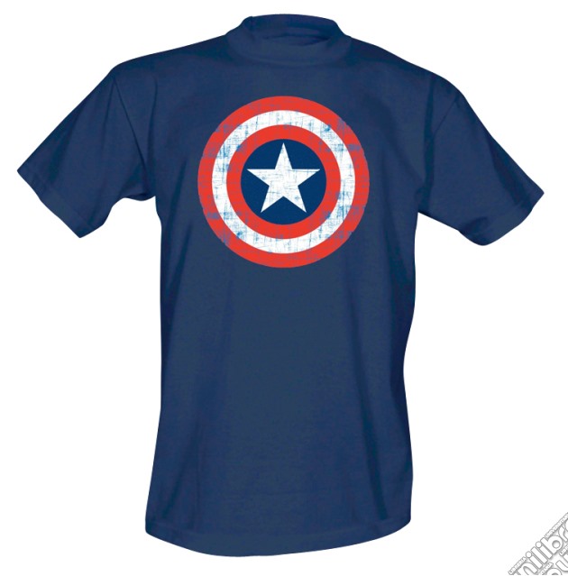 Captain America - Cracked Shield (T-Shirt Uomo S) gioco di TimeCity