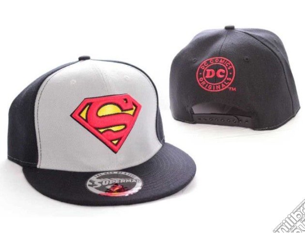 Superman - Grey-Black Logo Cap (Cappellino Unisex) gioco di TimeCity
