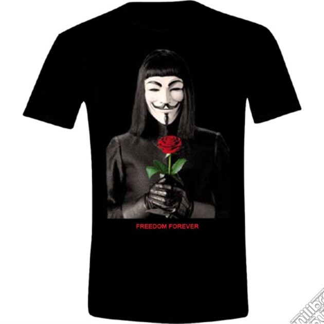 V For Vendetta - Freedom Forever (T-Shirt Uomo S) gioco di TimeCity