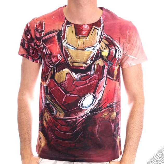 Iron Man - Blasting Full Printed (T-Shirt Uomo S) gioco di TimeCity