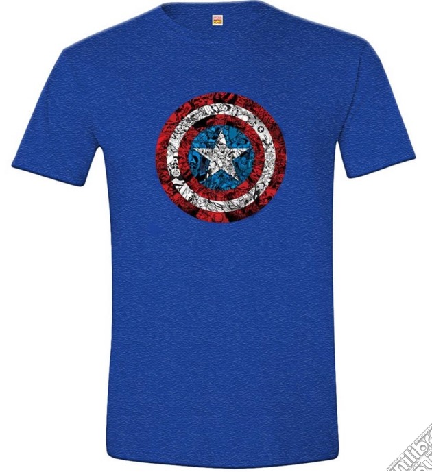 Captain America - Collage Shield (T-Shirt Uomo S) gioco di TimeCity