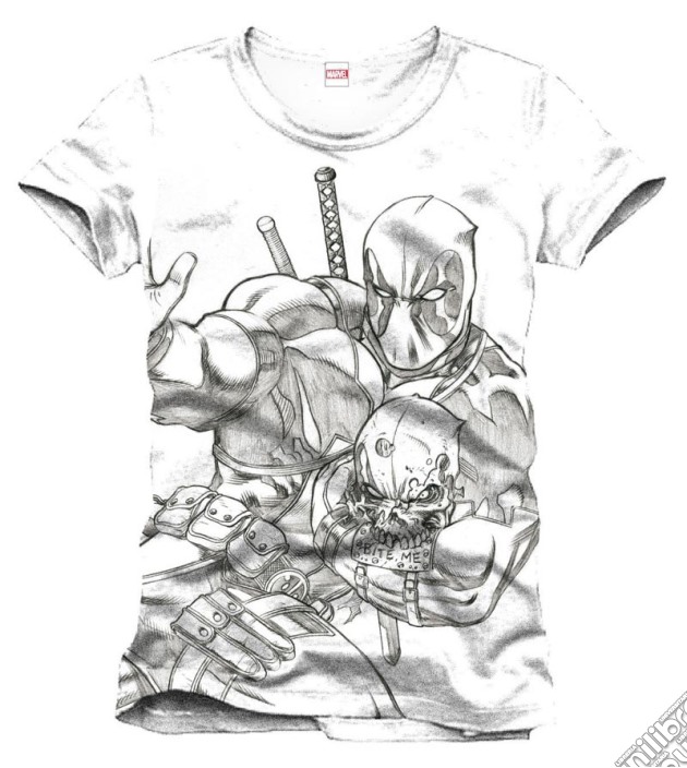 Deadpool - Sketch (T-Shirt Uomo M) gioco di TimeCity