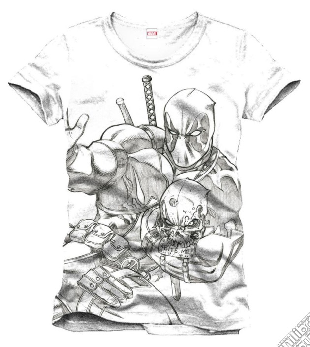 Deadpool - Sketch (T-Shirt Uomo L) gioco di TimeCity