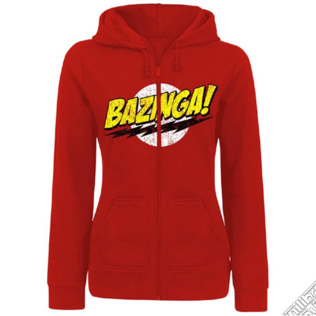 Big Bang Theory - Cracked Bazinga Girls Zipped Hoodie (Felpa Con Cappuccio E Zip Donna L) gioco di TimeCity