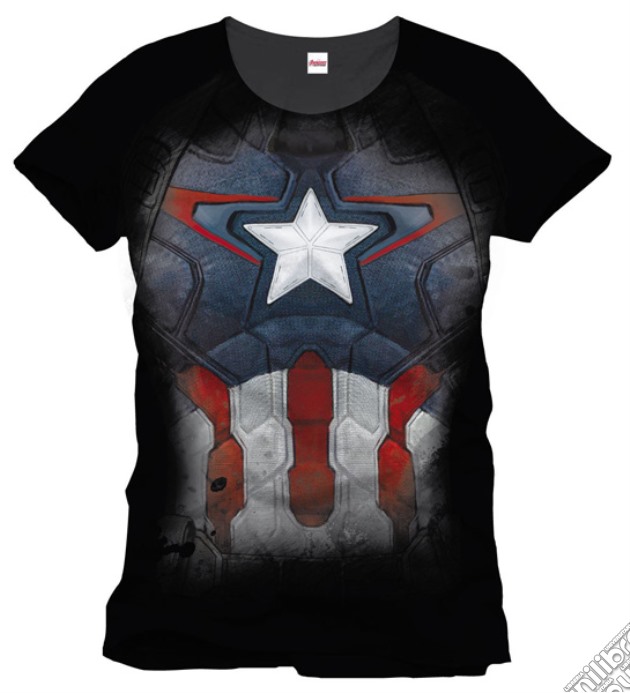 Captain America - Captain Suit Black (T-Shirt Uomo XL) gioco di TimeCity
