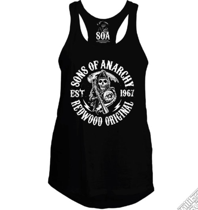 Sons Of Anarchy - Reaper Badge Girls Top (Canotta Donna S) gioco di TimeCity