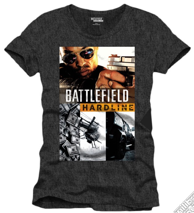 Battlefield Hardline - Hardline Poster Mosaic Anthracite (T-Shirt Uomo L) gioco di TimeCity