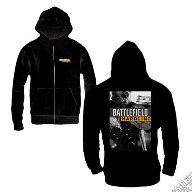 Battlefield Hardline - Hardline Poster Zipped Hoodie Black (Felpa Con Cappuccio E Zip Uomo S) gioco di TimeCity