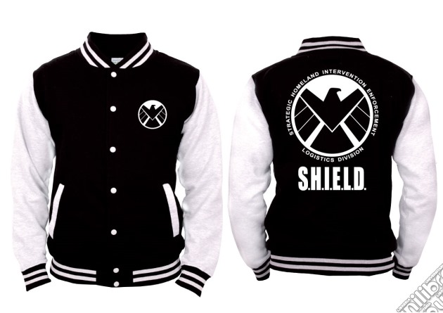 Shield - Agent Logo - Nero / Bianco (College Jacket Tg. S) gioco di TimeCity