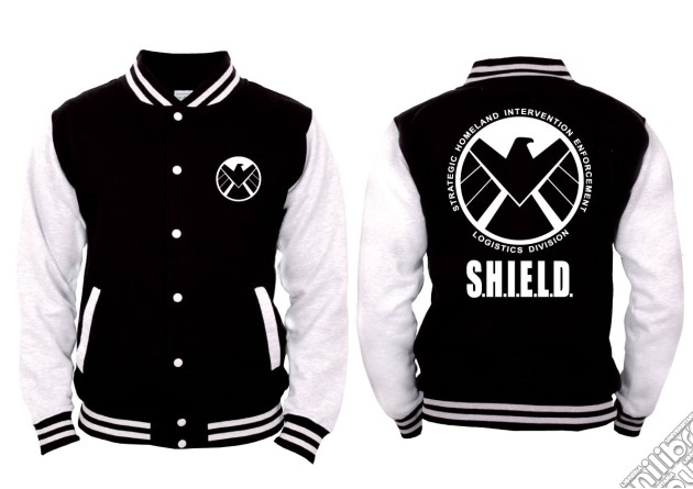 Shield - Agent Logo - Nero / Bianco (College Jacket Tg. XL) gioco di TimeCity