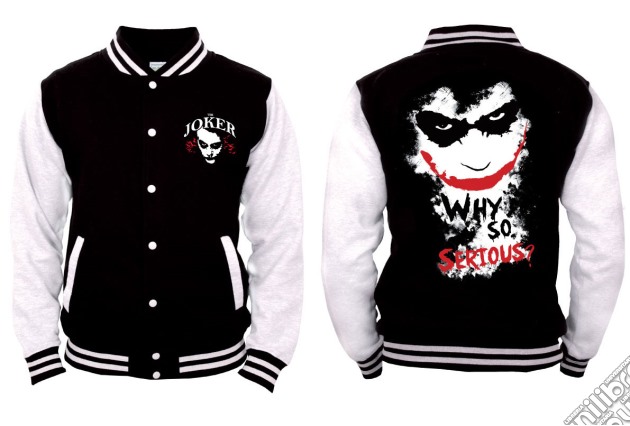 Batman - Joker Why So Serious? - Nero / Bianco (College Jacket Tg. M) gioco di TimeCity