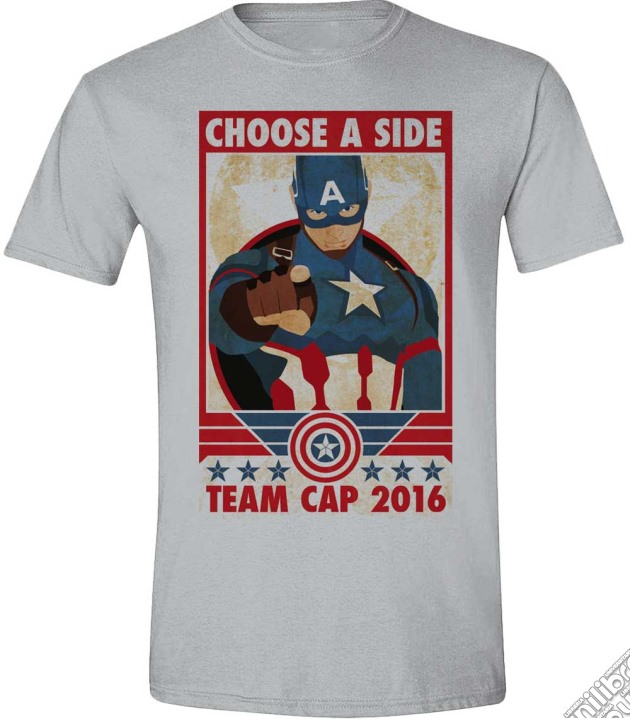 Captain America - Civil War - Choose A Side Grey Melange (Unisex Tg. L) gioco