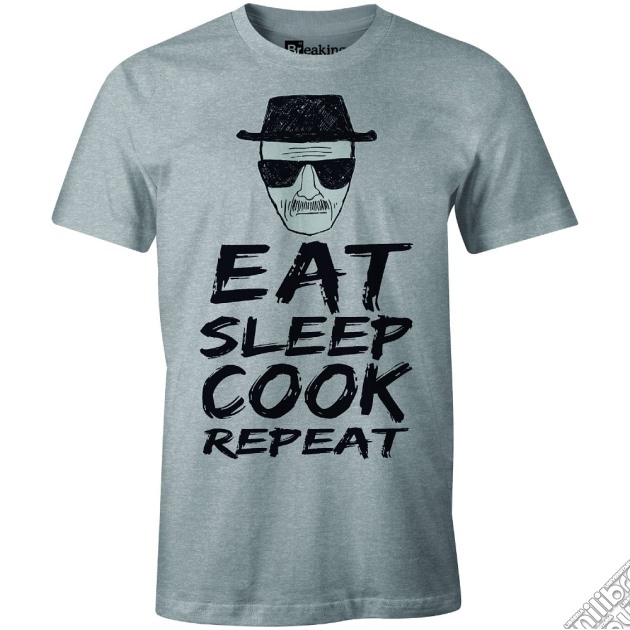 Breaking Bad - Eat Sleep Cook Repeat Grey Melange (T-Shirt Unisex Tg. S)- gioco
