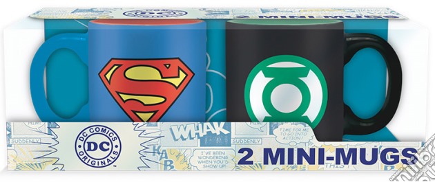 Set 2 Mini Tazze DC-Superman&Green Lant. gioco di GAF