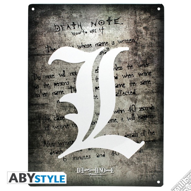 Death Note - Metal Plate 