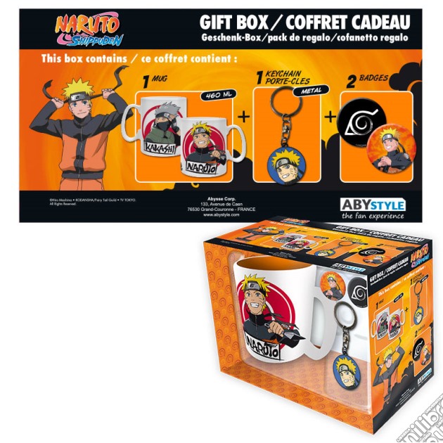Naruto - Tazza + Portachiavi +Distintivo gioco di GAF
