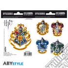 Harry Potter: ABYstyle - Hogwarts Houses (Stickers 16x11 Cm & 2 Sheets / Fogli & Adesivi) giochi