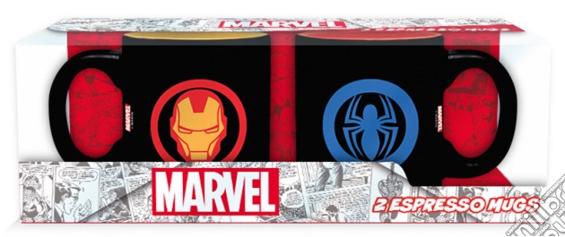 Set 2 Mini Tazze Marvel-Ironman&Spiderm gioco di GAF