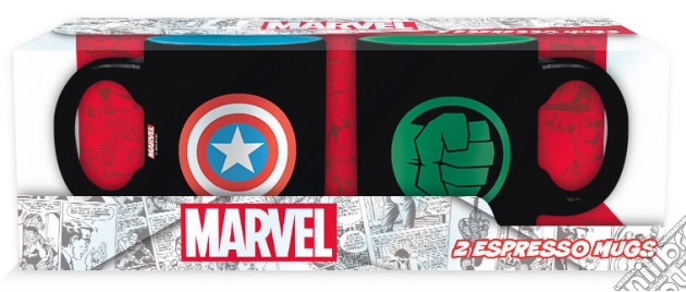 Set 2 mini Tazze Marvel-Cap.America&Hulk gioco di GAF