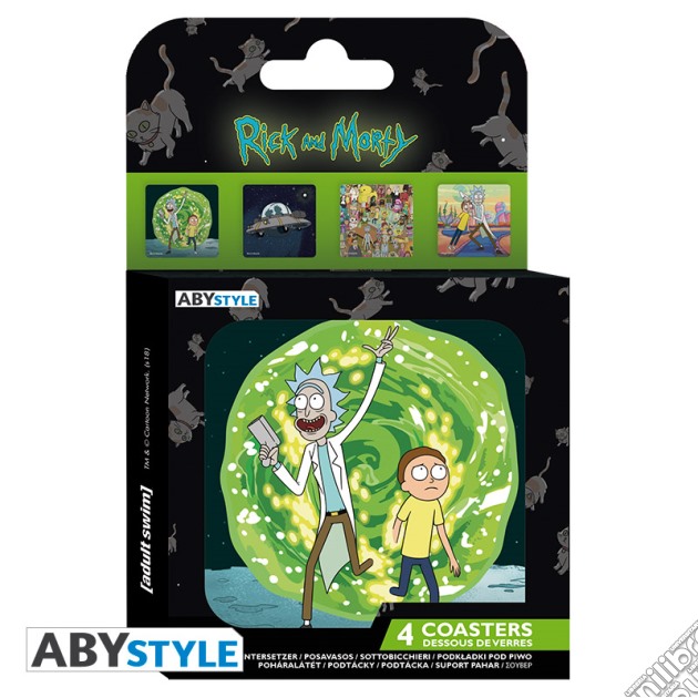 Rick And Morty - Set 4 Coasters 