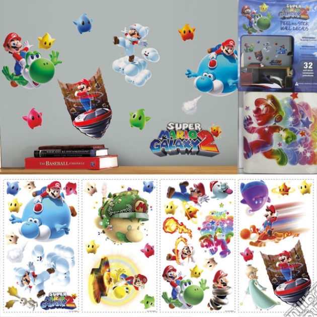 Stickers Assortiti Super Mario Galaxy gioco di GAF