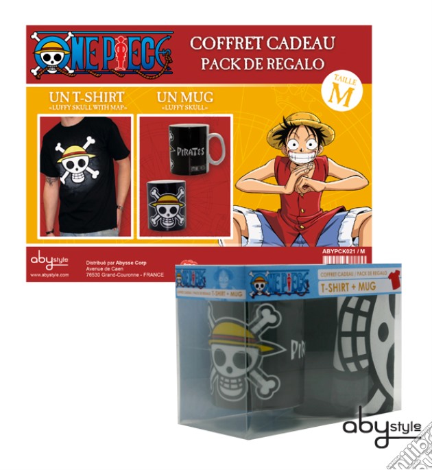 One Piece - Pck Skull With Map Black (Ts040 + Mug031) gioco di ABY Style
