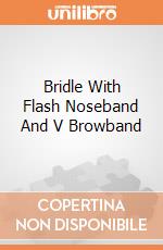 Bridle With Flash Noseband And V Browband gioco di HKM Basics
