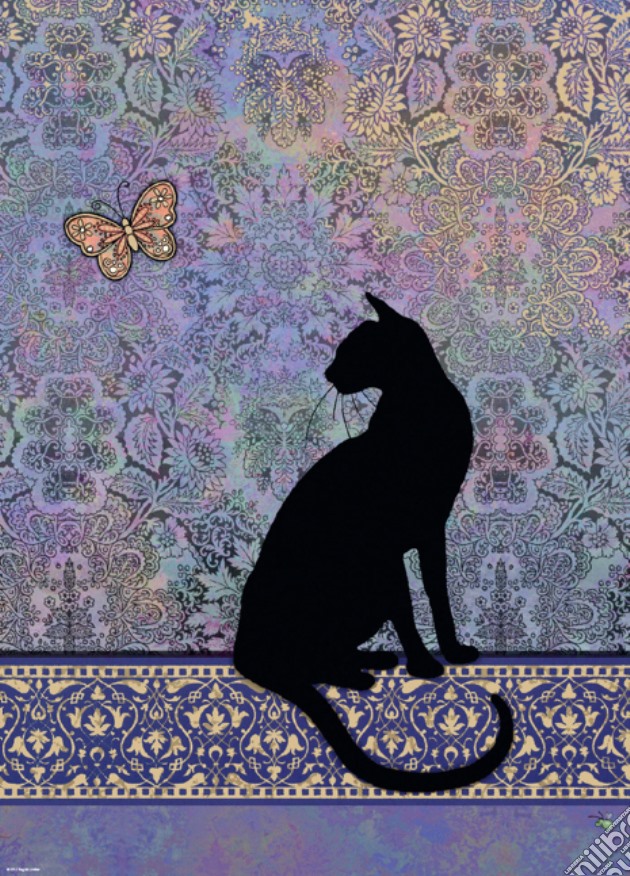 SPz1000 Cats Silhouette puzzle di Jane Crowther