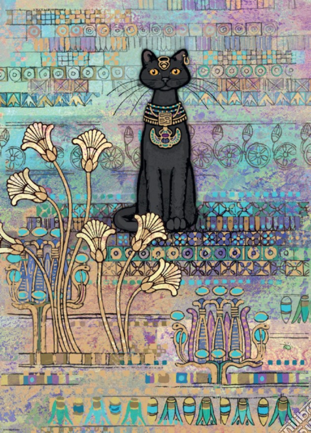 SPz1000 Cats Egyptian puzzle di Jane Crowther