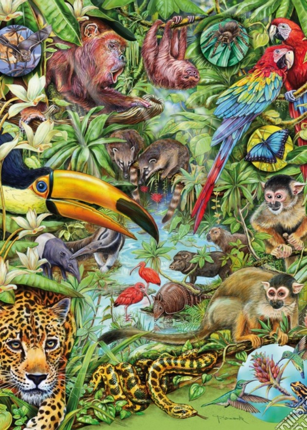 SPz1000 FloraFauna Rainforest puzzle di Marion Wieczorek 