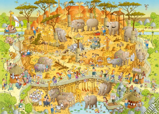 SPz1000 Degano Zoo African Habitat puzzle di Marino Degano