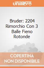 Bruder: 2204 Rimorchio Con 3 Balle Fieno Rotonde giochi