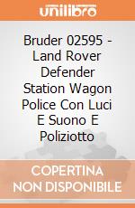 Bruder 02595 - Land Rover Defender Station Wagon Police Con Luci E Suono E Poliziotto gioco di Bruder