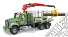 Bruder: 2824 - Mack Granite Trasporto 3 Tronchi Con Gru giochi